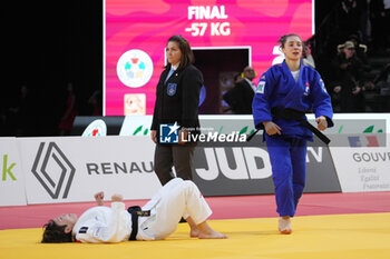 02/02/2024 - Faiza Mokdar of France against Christa Deguchi of Canada, Final Women's -57 kg during the Paris Grand Slam 2024, IJF Judo event on February 2, 2024 at Accor Arena in Paris, France - JUDO - PARIS GRAND SLAM 2024 - JUDO - CONTATTO