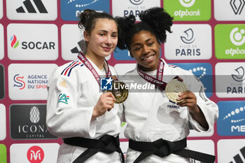2024-02-02 - Faiza Mokdar of France Gold medal and Sarah-Léonie Cysique of France Bronze medal, Women's -57 kg during the Paris Grand Slam 2024, IJF Judo event on February 2, 2024 at Accor Arena in Paris, France - JUDO - PARIS GRAND SLAM 2024 - JUDO - CONTACT