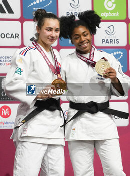 02/02/2024 - Faiza Mokdar of France Gold medal and Sarah-Léonie Cysique of France Bronze medal, Women's -57 kg during the Paris Grand Slam 2024, IJF Judo event on February 2, 2024 at Accor Arena in Paris, France - JUDO - PARIS GRAND SLAM 2024 - JUDO - CONTATTO