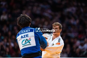 03/02/2024 - Matthias CASSE (BEL) against Zelim TCKAEV (AZE), Final Men -81Kg, during the Paris Grand Slam 2024, IJF Judo event on February 3, 2024 at Accor Arena in Paris, France - JUDO - PARIS GRAND SLAM 2024 - JUDO - CONTATTO