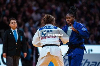 03/02/2024 - Clarisse AGBEGNENOU (FRA) against Katarina KRISTO (CRO), Final Women -63Kg, during the Paris Grand Slam 2024, IJF Judo event on February 3, 2024 at Accor Arena in Paris, France - JUDO - PARIS GRAND SLAM 2024 - JUDO - CONTATTO