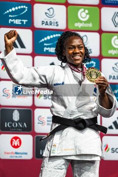 03/02/2024 - Clarisse AGBEGNENOU (FRA) medal, Final Women -63Kg, during the Paris Grand Slam 2024, IJF Judo event on February 3, 2024 at Accor Arena in Paris, France - JUDO - PARIS GRAND SLAM 2024 - JUDO - CONTATTO