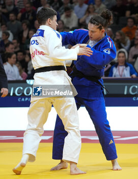 03/02/2024 - Gaetane Deberdt of France and Laura Fazliu of Kosovo, Round 2 Women's -63 Kg during the Paris Grand Slam 2024, IJF Judo event on February 3, 2024 at Accor Arena in Paris, France - JUDO - PARIS GRAND SLAM 2024 - JUDO - CONTATTO