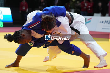2024-02-03 - Clarisse Agbégnénou of France and Agatha Schmidt of Germany, Round 2 Women's -63 Kg during the Paris Grand Slam 2024, IJF Judo event on February 3, 2024 at Accor Arena in Paris, France - JUDO - PARIS GRAND SLAM 2024 - JUDO - CONTACT