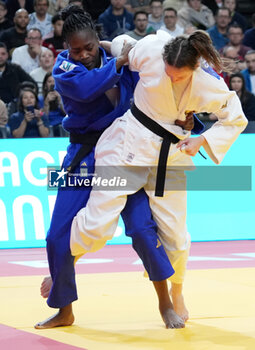 2024-02-03 - Clarisse Agbégnénou of France and Agatha Schmidt of Germany, Round 2 Women's -63 Kg during the Paris Grand Slam 2024, IJF Judo event on February 3, 2024 at Accor Arena in Paris, France - JUDO - PARIS GRAND SLAM 2024 - JUDO - CONTACT