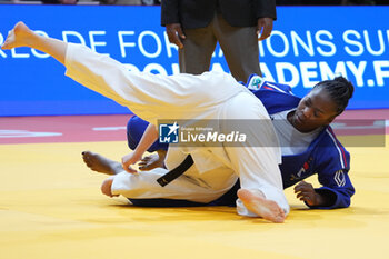 03/02/2024 - Clarisse Agbégnénou of France and Agatha Schmidt of Germany, Round 2 Women's -63 Kg during the Paris Grand Slam 2024, IJF Judo event on February 3, 2024 at Accor Arena in Paris, France - JUDO - PARIS GRAND SLAM 2024 - JUDO - CONTATTO