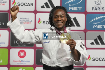 03/02/2024 - Clarisse Agbégnénou of France Gold medal, Women's -63 Kg during the Paris Grand Slam 2024, IJF Judo event on February 3, 2024 at Accor Arena in Paris, France - JUDO - PARIS GRAND SLAM 2024 - JUDO - CONTATTO