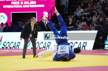 2024-02-03 - Guillaume Chaine of France and Gabriel Falcao of Brazil, Round 2 Men's -73 Kg during the Paris Grand Slam 2024, IJF Judo event on February 3, 2024 at Accor Arena in Paris, France - JUDO - PARIS GRAND SLAM 2024 - JUDO - CONTACT