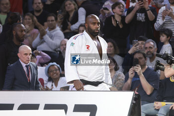 2024-02-04 - Teddy Riner of France (white) fights against Minjong Kim of South Korea (blue) during the Men's +100kg Final of the Paris Grand Slam 2024, IJF Judo event on February 4, 2024 at Accor Arena in Paris, France - JUDO - PARIS GRAND SLAM 2024 - JUDO - CONTACT