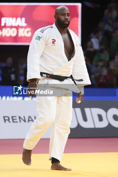 2024-02-04 - Teddy Riner of France (white) fights against Minjong Kim of South Korea (blue) during the Men's +100kg Final of the Paris Grand Slam 2024, IJF Judo event on February 4, 2024 at Accor Arena in Paris, France - JUDO - PARIS GRAND SLAM 2024 - JUDO - CONTACT