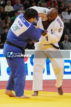 04/02/2024 - Teddy Riner of France against Jaegu Youn of Republic of Korea, Round 3 Men's +100 Kg during the Paris Grand Slam 2024, IJF Judo event on February 4 2024 at Accor Arena in Paris, France - JUDO - PARIS GRAND SLAM 2024 - JUDO - CONTATTO