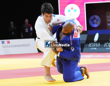 04/02/2024 - Teddy Riner of France against Alisher Yusupov of Uzbekistan, Semi-Final Men's +100 Kg during the Paris Grand Slam 2024, IJF Judo event on February 4 2024 at Accor Arena in Paris, France - JUDO - PARIS GRAND SLAM 2024 - JUDO - CONTATTO