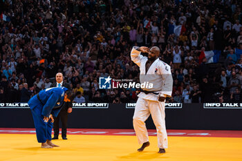 04/02/2024 - Teddy RINER (FRA) won the gold medal against Minjong KIM (KOR) in Men's Final +100Kg, during the Paris Grand Slam 2024, IJF Judo event on February 4, 2024 at Accor Arena in Paris, France - JUDO - PARIS GRAND SLAM 2024 - JUDO - CONTATTO