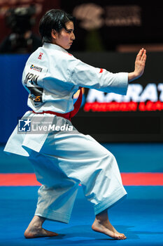 2024-01-28 - Saeko AZUMA of Japan, Female Kata Final, during the Paris Open Karate 2024, 2024 Karate 1-Premier League Paris on January 26, 2024 at Pierre de Coubertin stadium in Paris, France - KARATE - PARIS OPEN KARATE 2024 - KARATE - CONTACT