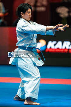 2024-01-28 - Mayo ONO of Japan, Female Kata Final, during the Paris Open Karate 2024, 2024 Karate 1-Premier League Paris on January 26, 2024 at Pierre de Coubertin stadium in Paris, France - KARATE - PARIS OPEN KARATE 2024 - KARATE - CONTACT