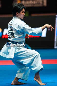 2024-01-28 - Mayo ONO of Japan, Female Kata Final, during the Paris Open Karate 2024, 2024 Karate 1-Premier League Paris on January 26, 2024 at Pierre de Coubertin stadium in Paris, France - KARATE - PARIS OPEN KARATE 2024 - KARATE - CONTACT