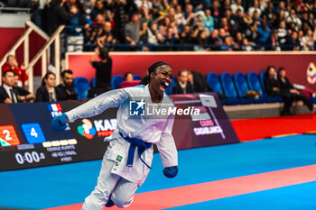 28/01/2024 - Thalya SOMBE of France, Female Kumite -68 Kg Final, during the Paris Open Karate 2024, 2024 Karate 1-Premier League Paris on January 26, 2024 at Pierre de Coubertin stadium in Paris, France - KARATE - PARIS OPEN KARATE 2024 - KARATE - CONTATTO