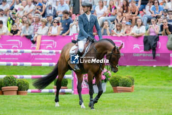 20/07/2024 - EASY STAR DE TALMA and Steve GUERDAT during the Jumping International de Dinard 2024, CSI 5 Equestrian event on 20 July 2024 at Centre Equestre du Val Porée in Dinard, France - EQUESTRIAN - JUMPING INTERNATIONAL DE DINARD 2024 - INTERNAZIONALI - EQUITAZIONE