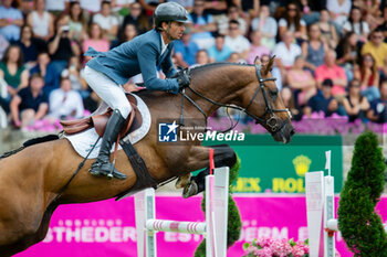 20/07/2024 - EASY STAR DE TALMA and Steve GUERDAT during the Jumping International de Dinard 2024, CSI 5 Equestrian event on 20 July 2024 at Centre Equestre du Val Porée in Dinard, France - EQUESTRIAN - JUMPING INTERNATIONAL DE DINARD 2024 - INTERNAZIONALI - EQUITAZIONE