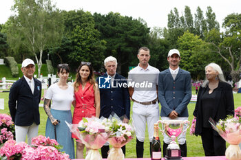 20/07/2024 - Philippe Rozier, Marie-Sarah Barré-Ruellan, Roger Yves Bost, Henrick Von Ekermann, Steve Guerdat, Daniel Mars during the Jumping International de Dinard 2024, CSI 5 Equestrian event on 20 July 2024 at Centre Equestre du Val Porée in Dinard, France - EQUESTRIAN - JUMPING INTERNATIONAL DE DINARD 2024 - INTERNAZIONALI - EQUITAZIONE