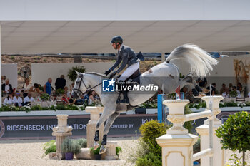 2024-08-31 - Christian Kukuk on Mumbai, of the second place team Riesembeck International, during the first round of the Longines Global Champions League - RIDING LONGINES GLOBAL CHAMPIONS LEAGUE ROME 2024 - INTERNATIONALS - EQUESTRIAN