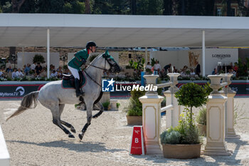 2024-08-31 - Richard Howley on Zodiak Du Buisson Z, of the third place team Rome Gladiator, during the first round of the Longines Global Champions League - RIDING LONGINES GLOBAL CHAMPIONS LEAGUE ROME 2024 - INTERNATIONALS - EQUESTRIAN