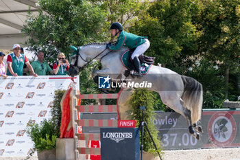 2024-08-31 - Richard Howley on Zodiak Du Buisson Z, of the third place team Rome Gladiator, during the first round of the Longines Global Champions League - RIDING LONGINES GLOBAL CHAMPIONS LEAGUE ROME 2024 - INTERNATIONALS - EQUESTRIAN