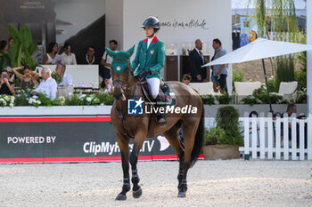 2024-08-31 - Nina Mallevaey on Dinastie De beaufour, of the third place team Rome Gladiator, during the second round of the Longines Global Champions League - RIDING LONGINES GLOBAL CHAMPIONS LEAGUE ROME 2024 - INTERNATIONALS - EQUESTRIAN