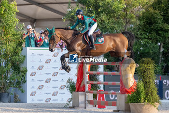 2024-08-31 - Nina Mallevaey on Dinastie De beaufour, of the third place team Rome Gladiator, during the second round of the Longines Global Champions League - RIDING LONGINES GLOBAL CHAMPIONS LEAGUE ROME 2024 - INTERNATIONALS - EQUESTRIAN