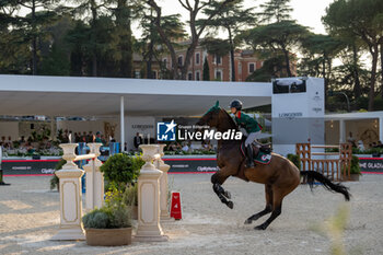 2024-08-31 - Nina Mallevaey on Dinastie De beaufour, of the third place team Rome Gladiator, during the second round of the Longines Global Champions League - RIDING LONGINES GLOBAL CHAMPIONS LEAGUE ROME 2024 - INTERNATIONALS - EQUESTRIAN