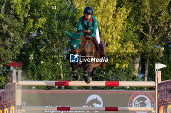 2024-08-31 - Nina Mallevaey on Dinastie De beaufour, of the third place team Rome Gladiator, during the second round of the Longines Global Champions League - RIDING LONGINES GLOBAL CHAMPIONS LEAGUE ROME 2024 - INTERNATIONALS - EQUESTRIAN