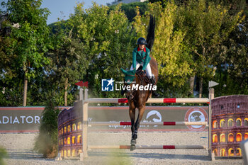 2024-08-31 - Nina Mallevaey on Dinastie De beaufour, of the third place team Rome Gladiator, during the second round of the Longines Global Champions League - RIDING LONGINES GLOBAL CHAMPIONS LEAGUE ROME 2024 - INTERNATIONALS - EQUESTRIAN