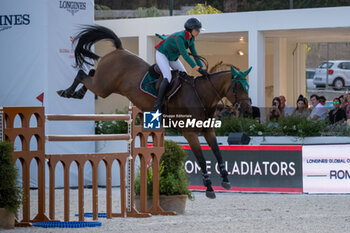 2024-08-31 - Nina Mallevaey on Dinastie De beaufour, of the third place team Rome Gladiator, during the second round of the Longines Global Champions League - RIDING LONGINES GLOBAL CHAMPIONS LEAGUE ROME 2024 - INTERNATIONALS - EQUESTRIAN