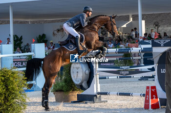 2024-08-31 - Christian Kukuk on Just Be Gentle, of the second place team Riesembeck International, during the second round of the Longines Global Champions League - RIDING LONGINES GLOBAL CHAMPIONS LEAGUE ROME 2024 - INTERNATIONALS - EQUESTRIAN