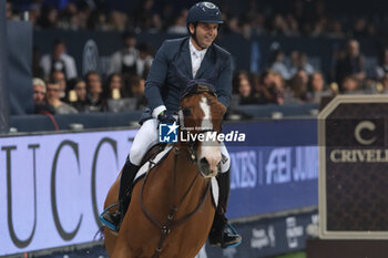 09/11/2024 - Guido Grimaldi riding Gentleman in action during International Winning Round CSI5*- W Trophy n.5 presented by Crivelli at Jumping Verona, Pala Fimauto on November 9, 2024, Verona, Italy. - CSI5*- W PREMIO N.5 PRESENTED BY CRIVELLI WINNING ROUND CATEGORY - INTERNAZIONALI - EQUITAZIONE