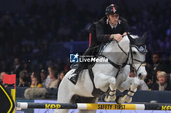 09/11/2024 - Giacomo Casadei riding Corradiena van Klein Asdonkz in action during International Winning Round CSI5*- W Trophy n.5 presented by Crivelli at Jumping Verona, Pala Fimauto on November 9, 2024, Verona, Italy. - CSI5*- W PREMIO N.5 PRESENTED BY CRIVELLI WINNING ROUND CATEGORY - INTERNAZIONALI - EQUITAZIONE