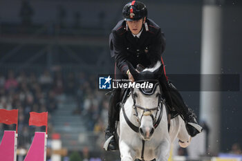 09/11/2024 - Giacomo Casadei riding Corradiena van Klein Asdonkz in action during International Winning Round CSI5*- W Trophy n.5 presented by Crivelli at Jumping Verona, Pala Fimauto on November 9, 2024, Verona, Italy. - CSI5*- W PREMIO N.5 PRESENTED BY CRIVELLI WINNING ROUND CATEGORY - INTERNAZIONALI - EQUITAZIONE