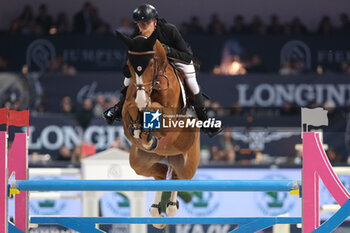 10/11/2024 - Jerome Guery riding Careca LS Elite in action during CSI5*- W Longines FEI Jumping World Cup 2024 Gran Prix presented by KASK, at Pala Fimauto on November 10, 2024, Verona, Italy. - CSI5*-W LONGINES FEI WORLD CUP™ PRESENTED BY KASK GRAN PRIX - INTERNAZIONALI - EQUITAZIONE