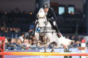 10/11/2024 - Maximilian Weishaupt riding DSP Omerta Incipit in action during CSI5*- W Longines FEI Jumping World Cup 2024 Gran Prix presented by KASK, at Pala Fimauto on November 10, 2024, Verona, Italy. - CSI5*-W LONGINES FEI WORLD CUP™ PRESENTED BY KASK GRAN PRIX - INTERNAZIONALI - EQUITAZIONE