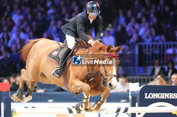 10/11/2024 - Arnaldo Bologni riding D Mark 2 in action during CSI5*- W Longines FEI Jumping World Cup 2024 Gran Prix presented by KASK, at Pala Fimauto on November 10, 2024, Verona, Italy. - CSI5*-W LONGINES FEI WORLD CUP™ PRESENTED BY KASK GRAN PRIX - INTERNAZIONALI - EQUITAZIONE