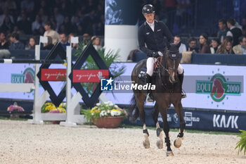 10/11/2024 - Max Kuhner riding EIC Julius Caesar in action during CSI5*- W Longines FEI Jumping World Cup 2024 Gran Prix presented by KASK, at Pala Fimauto on November 10, 2024, Verona, Italy. - CSI5*-W LONGINES FEI WORLD CUP™ PRESENTED BY KASK GRAN PRIX - INTERNAZIONALI - EQUITAZIONE