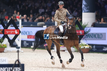 10/11/2024 - Alberto Zorzi riding Cortez van Klein Asdonk Z in action during CSI5*- W Longines FEI Jumping World Cup 2024 Gran Prix presented by KASK, at Pala Fimauto on November 10, 2024, Verona, Italy. - CSI5*-W LONGINES FEI WORLD CUP™ PRESENTED BY KASK GRAN PRIX - INTERNAZIONALI - EQUITAZIONE