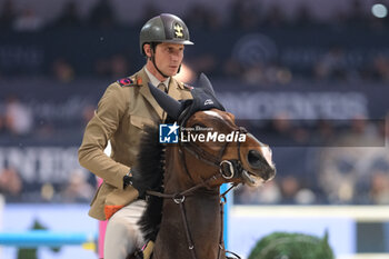 10/11/2024 - Alberto Zorzi riding Cortez van Klein Asdonk Z in action during CSI5*- W Longines FEI Jumping World Cup 2024 Gran Prix presented by KASK, at Pala Fimauto on November 10, 2024, Verona, Italy. - CSI5*-W LONGINES FEI WORLD CUP™ PRESENTED BY KASK GRAN PRIX - INTERNAZIONALI - EQUITAZIONE