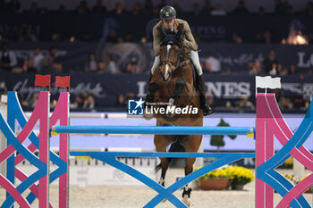 10/11/2024 - Alberto Zorzi riding Cortez van Klein Asdonk Z in action during CSI5*- W Longines FEI Jumping World Cup 2024 Gran Prix presented by KASK, at Pala Fimauto on November 10, 2024, Verona, Italy. - CSI5*-W LONGINES FEI WORLD CUP™ PRESENTED BY KASK GRAN PRIX - INTERNAZIONALI - EQUITAZIONE