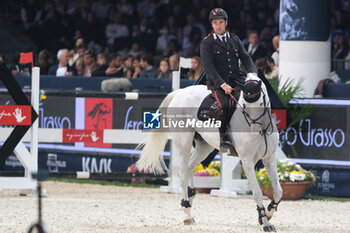 10/11/2024 - Emanuele Gaudiano riding Chalou Love PS in action during CSI5*- W Longines FEI Jumping World Cup 2024 Gran Prix presented by KASK, at Pala Fimauto on November 10, 2024, Verona, Italy. - CSI5*-W LONGINES FEI WORLD CUP™ PRESENTED BY KASK GRAN PRIX - INTERNAZIONALI - EQUITAZIONE