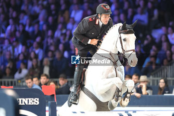 10/11/2024 - Emanuele Gaudiano riding Chalou Love PS in action during CSI5*- W Longines FEI Jumping World Cup 2024 Gran Prix presented by KASK, at Pala Fimauto on November 10, 2024, Verona, Italy. - CSI5*-W LONGINES FEI WORLD CUP™ PRESENTED BY KASK GRAN PRIX - INTERNAZIONALI - EQUITAZIONE