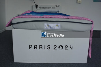 2024-07-25 - Olympics Village Athlete Apartment with cardboard bed - OLYMPIC VILLAGE - OLYMPIC GAMES PARIS 2024 - OLYMPIC GAMES