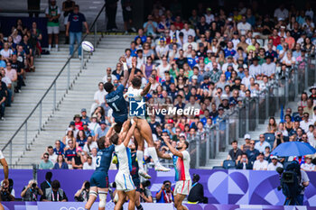 2024-07-24 - Jordan Sepho (France), Rugby Sevens, Men's Pool C between France and United States during the Olympic Games Paris 2024 on 24 July 2024 at Stade de France in Saint-Denis, France - OLYMPIC GAMES PARIS 2024 - 24/07 - OLYMPIC GAMES PARIS 2024 - OLYMPIC GAMES