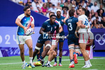 2024-07-24 - Rayan Rebbadj (France), Rugby Sevens, Men's Pool C between France and United States during the Olympic Games Paris 2024 on 24 July 2024 at Stade de France in Saint-Denis, France - OLYMPIC GAMES PARIS 2024 - 24/07 - OLYMPIC GAMES PARIS 2024 - OLYMPIC GAMES