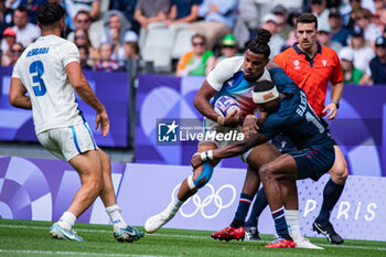 2024-07-24 - Jefferson-Lee Joseph (France), Rugby Sevens, Men's Pool C between France and United States during the Olympic Games Paris 2024 on 24 July 2024 at Stade de France in Saint-Denis, France - OLYMPIC GAMES PARIS 2024 - 24/07 - OLYMPIC GAMES PARIS 2024 - OLYMPIC GAMES